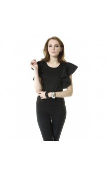 Bluză cu mâneci drapate